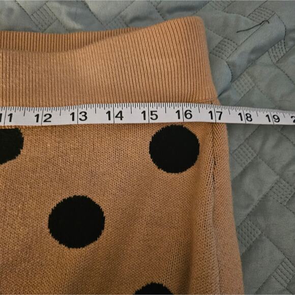 Shein Tan and Black Polka Dot Pencil Skirt Size 1XL - Picture 5 of 7